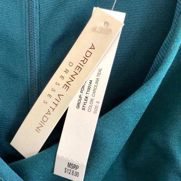 NWT Adrienne Vittadini Carolina Teal Ponte Dress - Picture 3 of 7